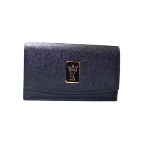 Portafoglio donna compatto black /saffiano